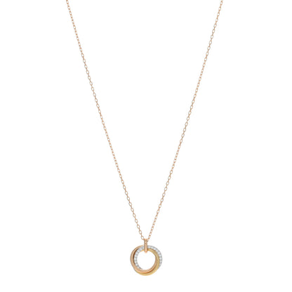 Cartier 18K Pink White Yellow Gold Diamond Trinity Pendant Necklace 1 of 5