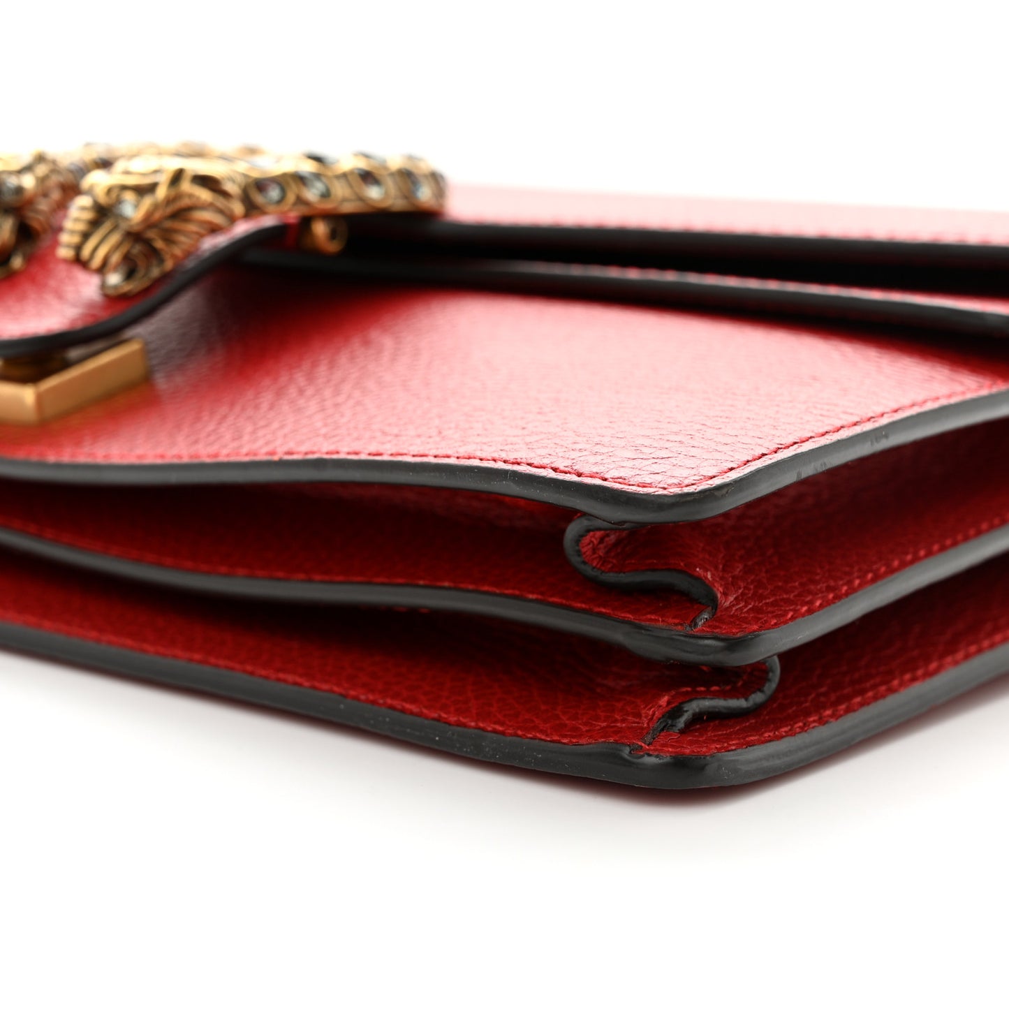 Dollar Calfskin Swarovski Crystal Small Dionysus Shoulder Bag Hibiscus Red
