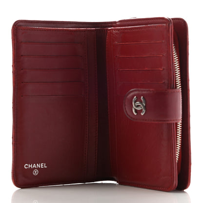 Chanel Lambskin Quilted Zipped Pocket Wallet Red 5 of 13
