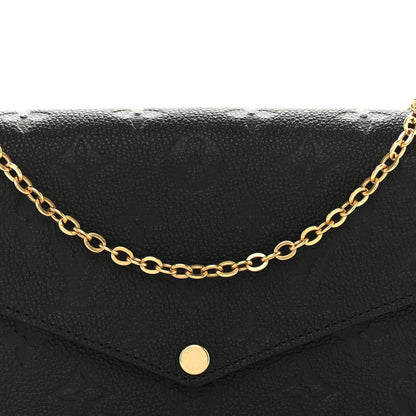 Louis Vuitton Empreinte Pochette Felicie Chain Wallet Black 8 of 10
