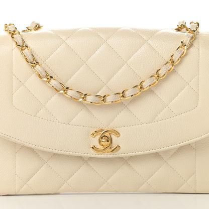 Chanel Caviar Quilted Medium Single Flap White 9 of 22