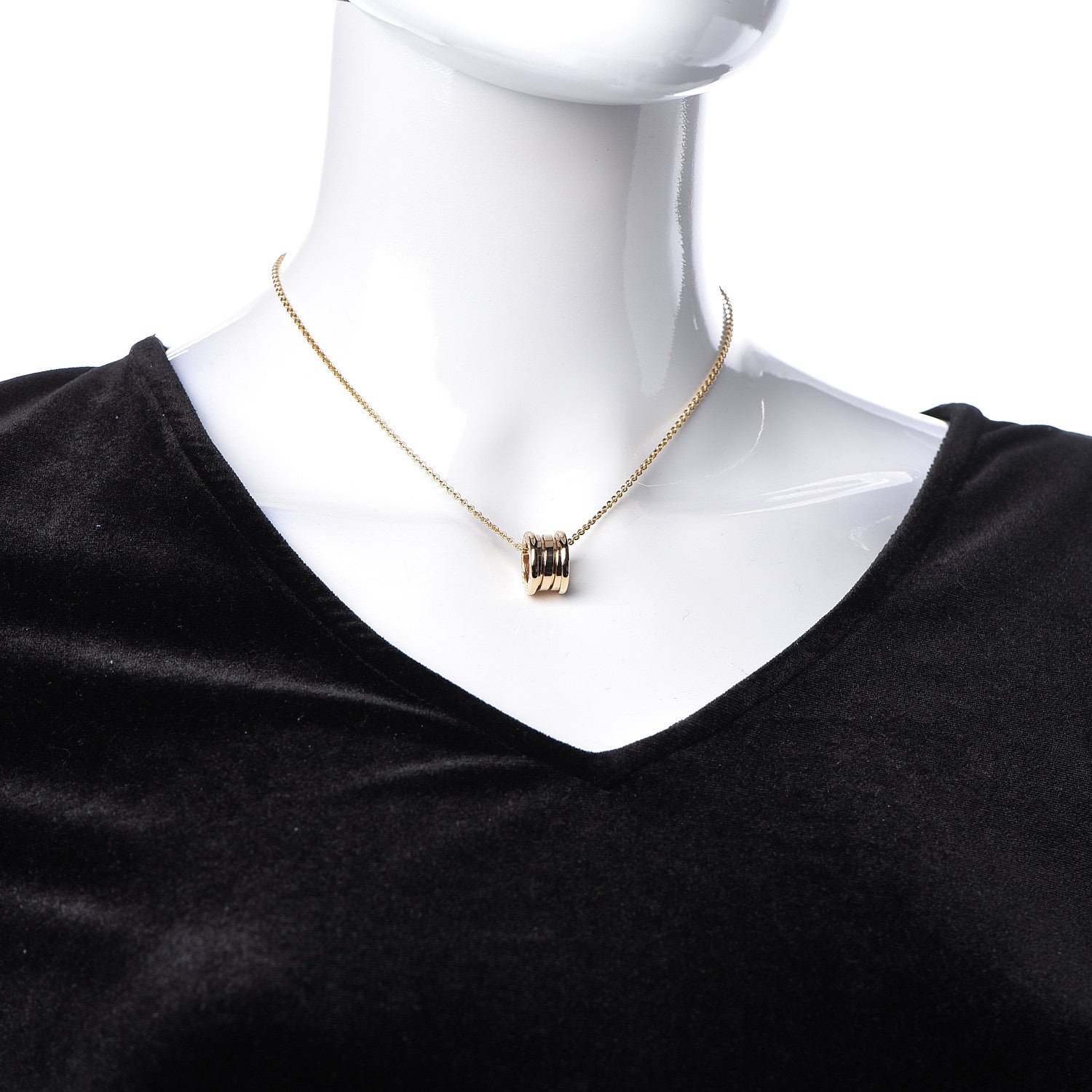 Bulgari 18K Yellow Gold B.Zero1 Pendant Necklace 2 of 6