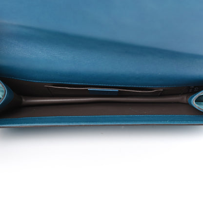 Gucci Suede Crystal Broadway Clutch Teal Green 4 of 14