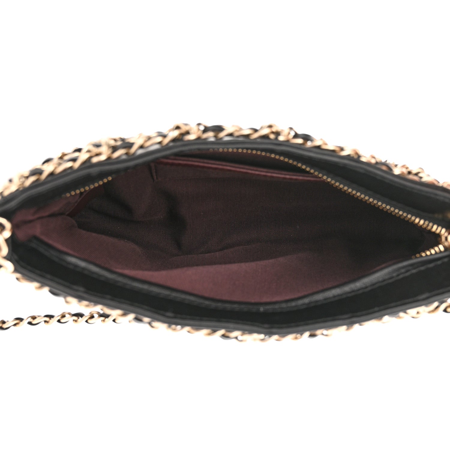 Chanel Lambskin Chain Frame Shoulder Bag Black 5 of 10