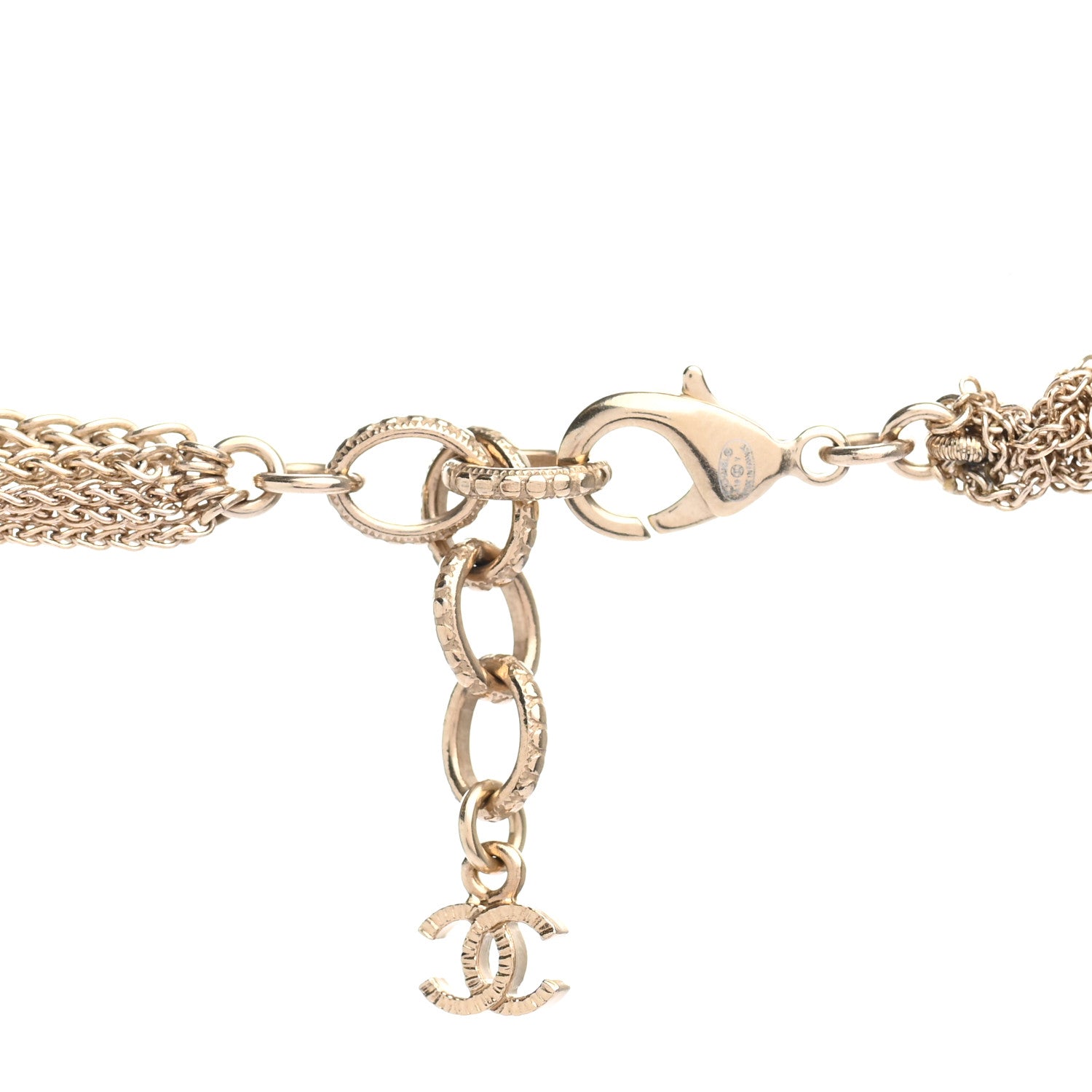 Chanel Pearl Chain CC Long Multistrand Necklace Gold 5 of 7