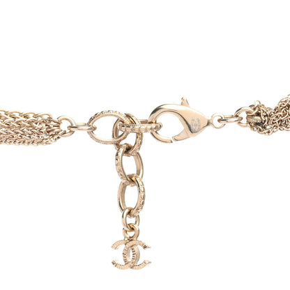 Chanel Pearl Chain CC Long Multistrand Necklace Gold 5 of 7