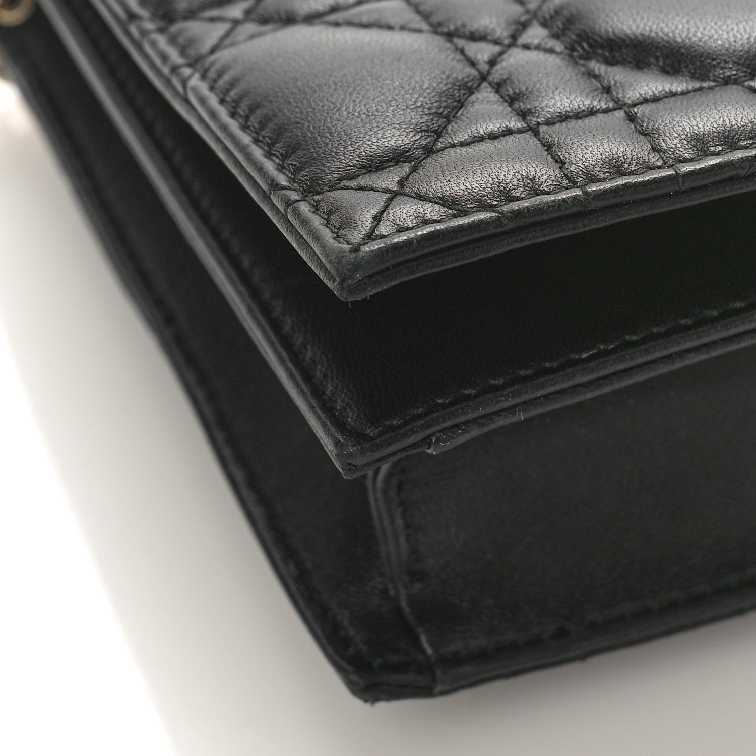 Christian Dior Lambskin Cannage Lady Dior Convertible Clutch Black 7 of 8
