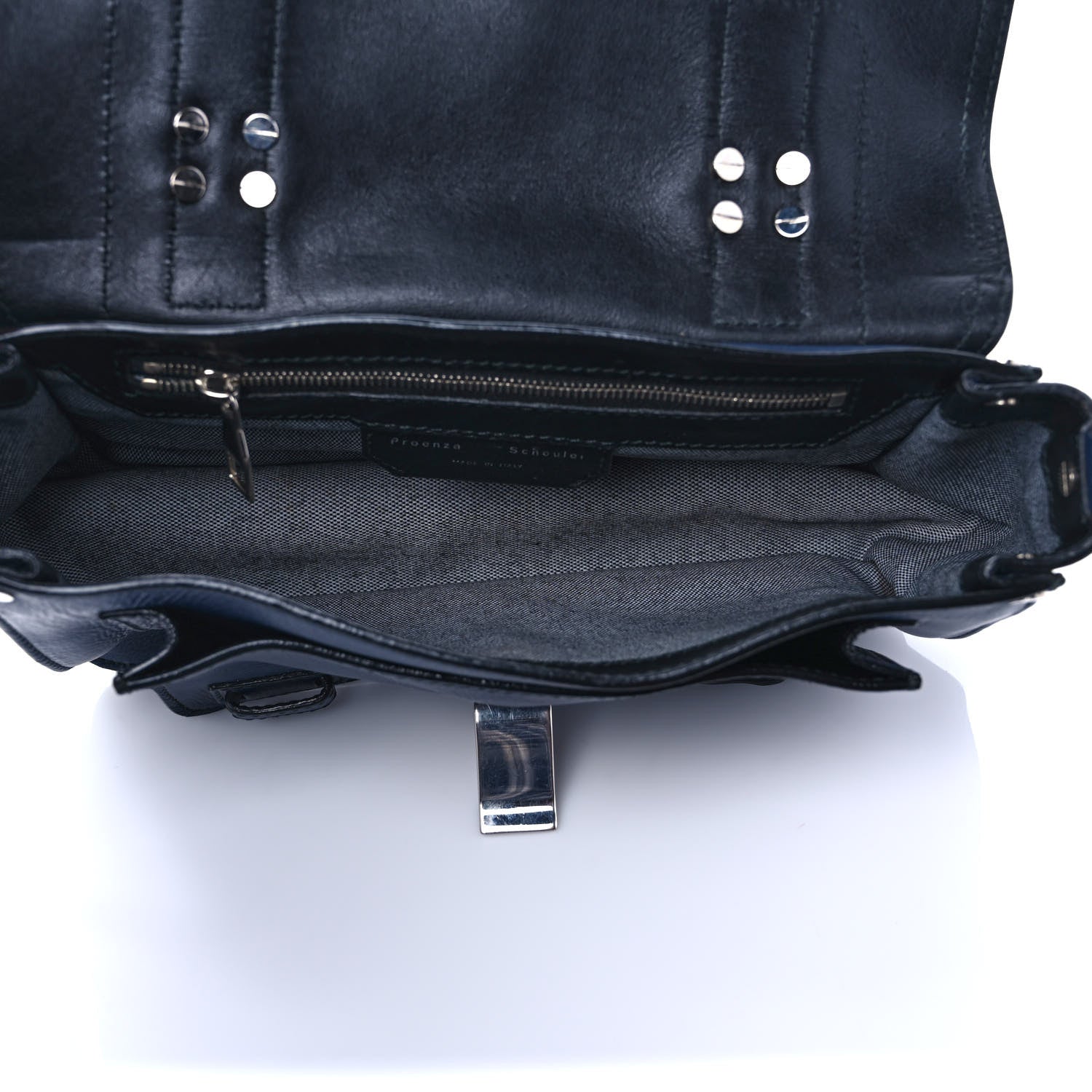 Proenza Schouler Lambskin Tiny PS1 Satchel Midnight 4 of 9