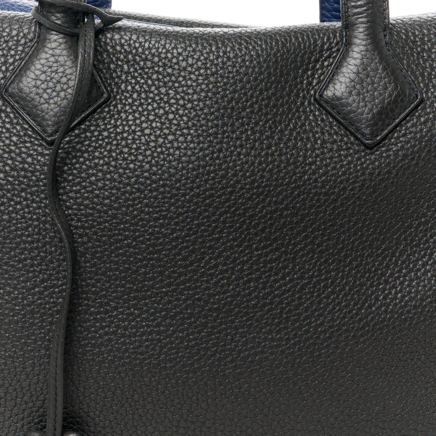 Hermes Taurillon Clemence Victoria II 35 Black Bleu De Malte 9 of 11