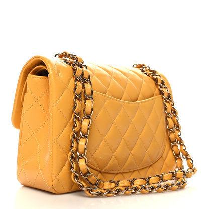 Chanel Caviar Quilted Small Double Flap Yellow 3 of 10