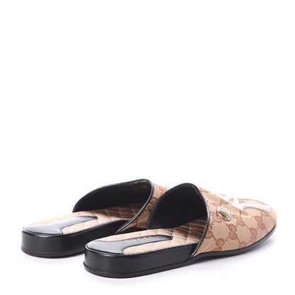 Gucci X MLB Monogram NY Yankees Embroidered Womens GG Slippers 36 Beige Ruggine 4 of 7