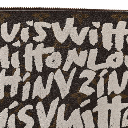 Louis Vuitton Monogram Graffiti Pochette Accessories Silver 8 of 13