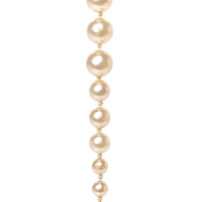 Chanel Pearl Crystal Long CC Necklace Gold 12 of 13
