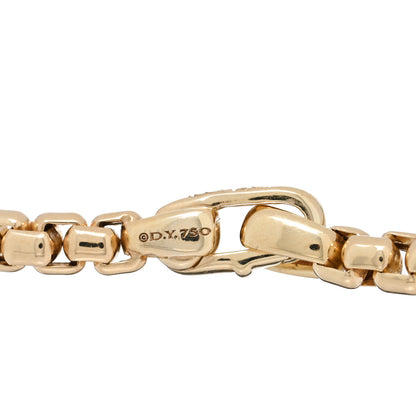 David Yurman 18K Yellow Gold 4mm Box Chain Bracelet 3 of 4