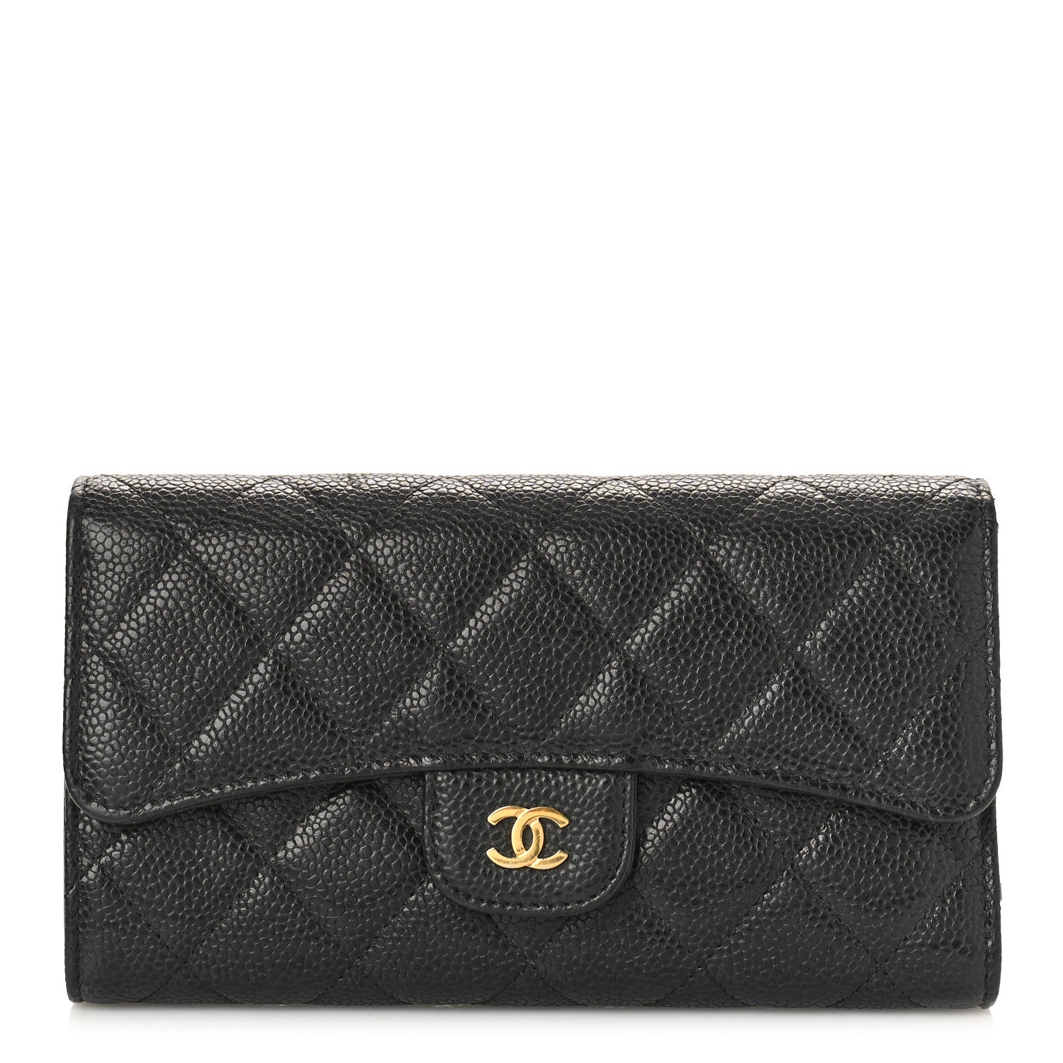 Chanel Caviar Quilted Large Flap Wallet Black 1 of 13