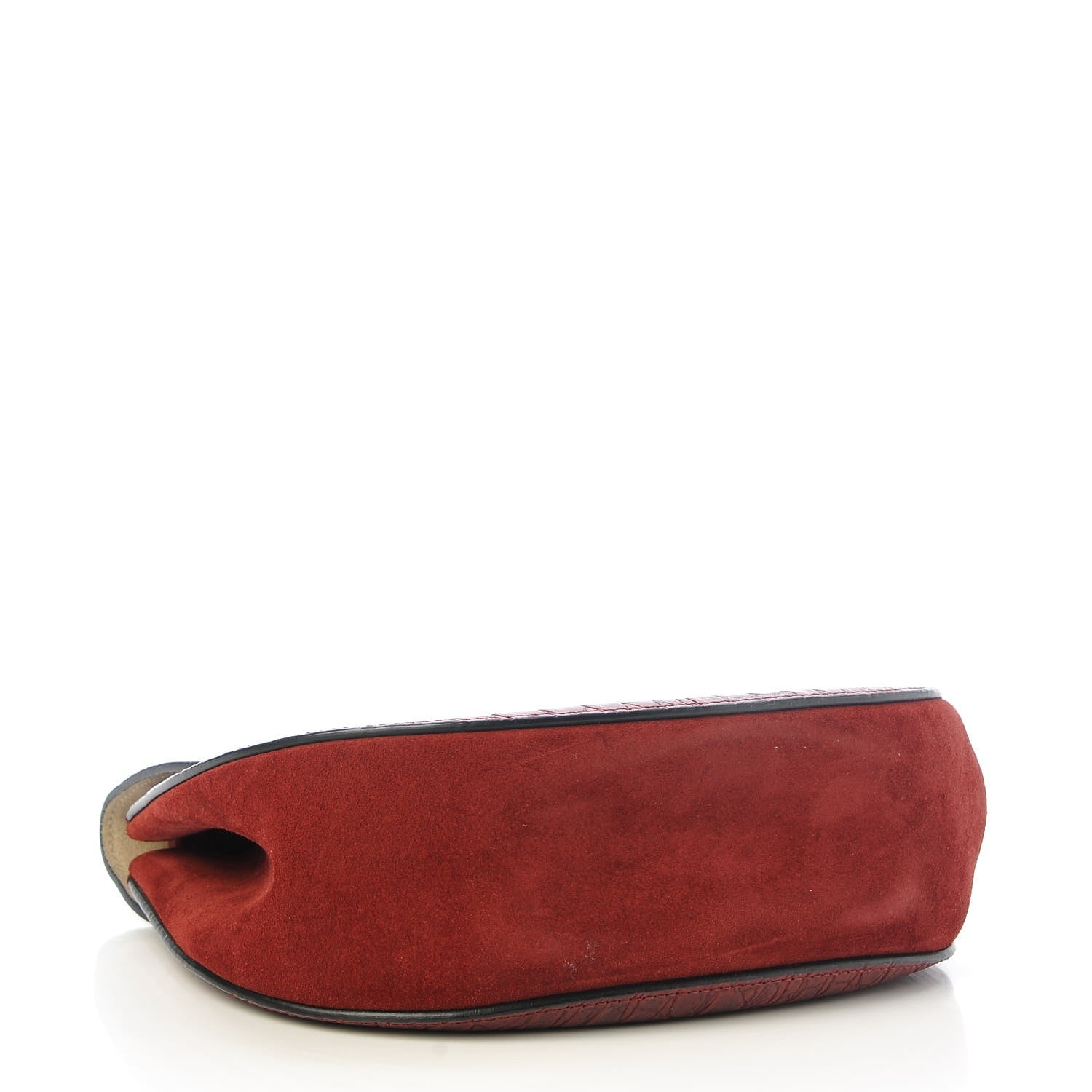 Chloe Calfskin Crocodile Embossed Drew Shoulder Bag Sienna Red 4 of 6