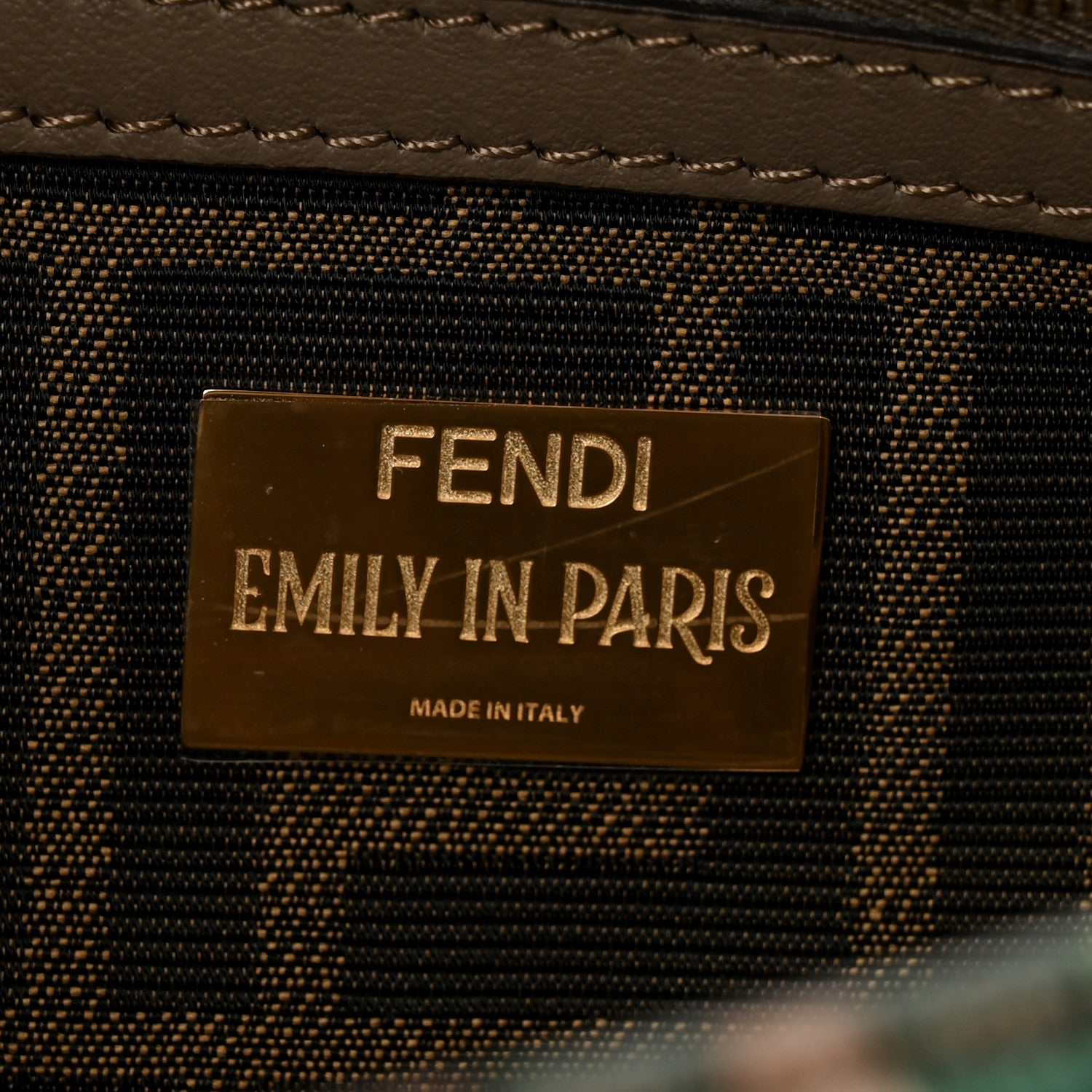 Fendi Fabric Tapestry Effect Fendi Dots Baguette Matcha Dove Multicolor 6 of 10