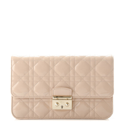 Christian Dior Patent Cannage Miss Dior Promenade Pouch Beige 1 of 8