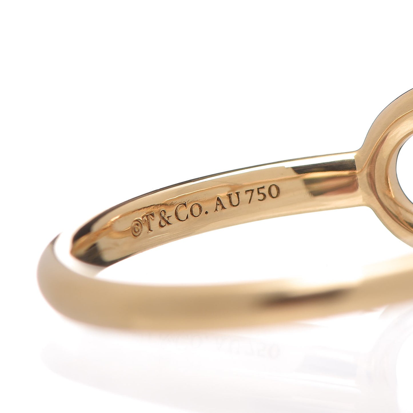 18K Yellow Gold Infinity Ring 54 7