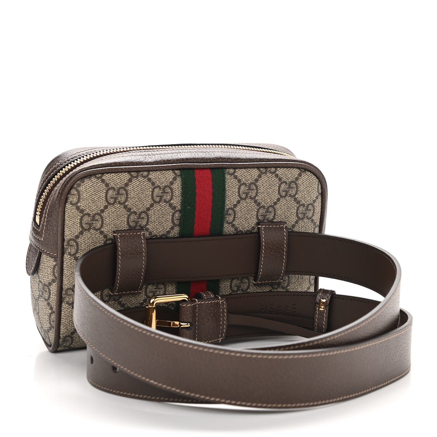 Gucci GG Supreme Monogram Web Small Ophidia Belt Bag 95 38 Dark Brown 2 of 11