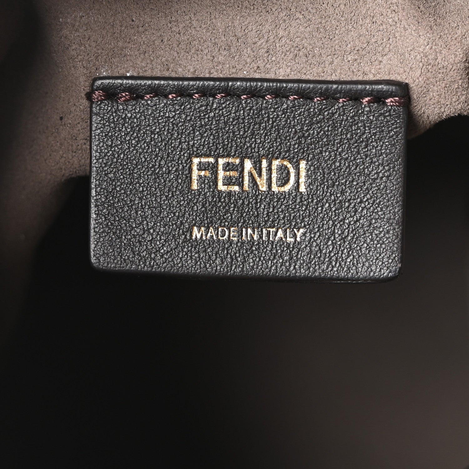 Fendi Vitello Liberty F is Fendi Bi-Color FF 1974 Embossed Mini Mon Tresor Bucket Bag Maya Black 6 of 10