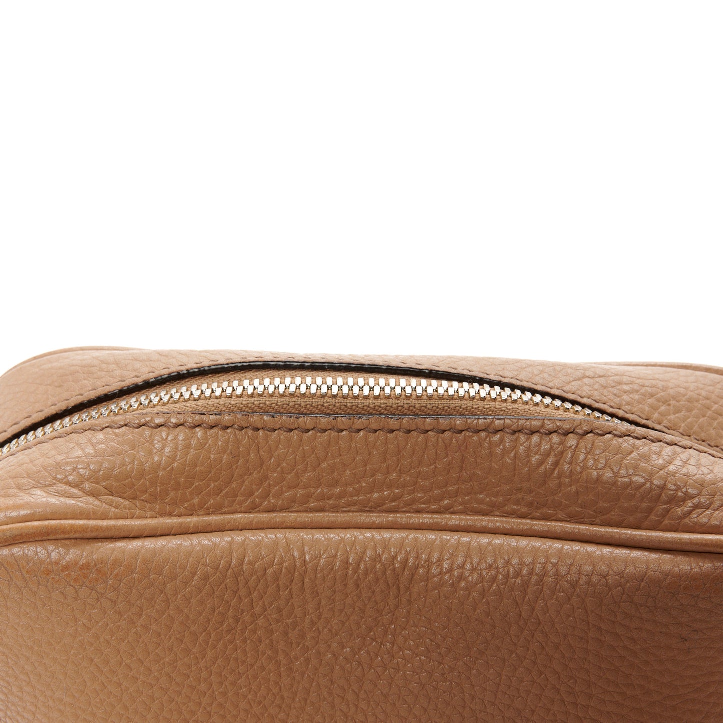 Pebbled Calfskin Small Soho Disco Bag Camelia