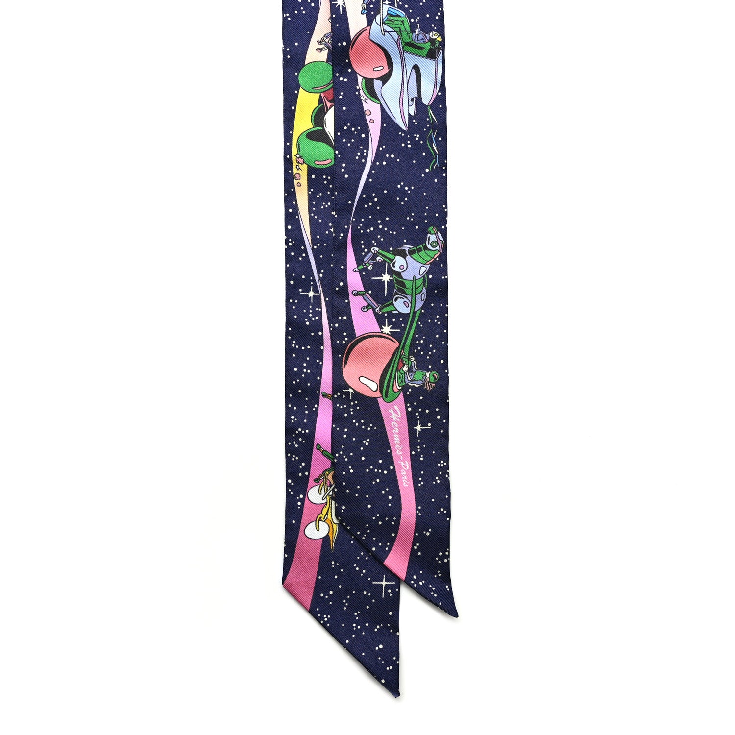 Hermes Silk Space Derby Twilly Marine Rose Multicolor 2 of 4