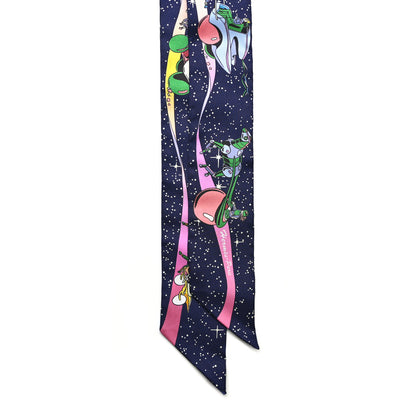 Hermes Silk Space Derby Twilly Marine Rose Multicolor 2 of 4