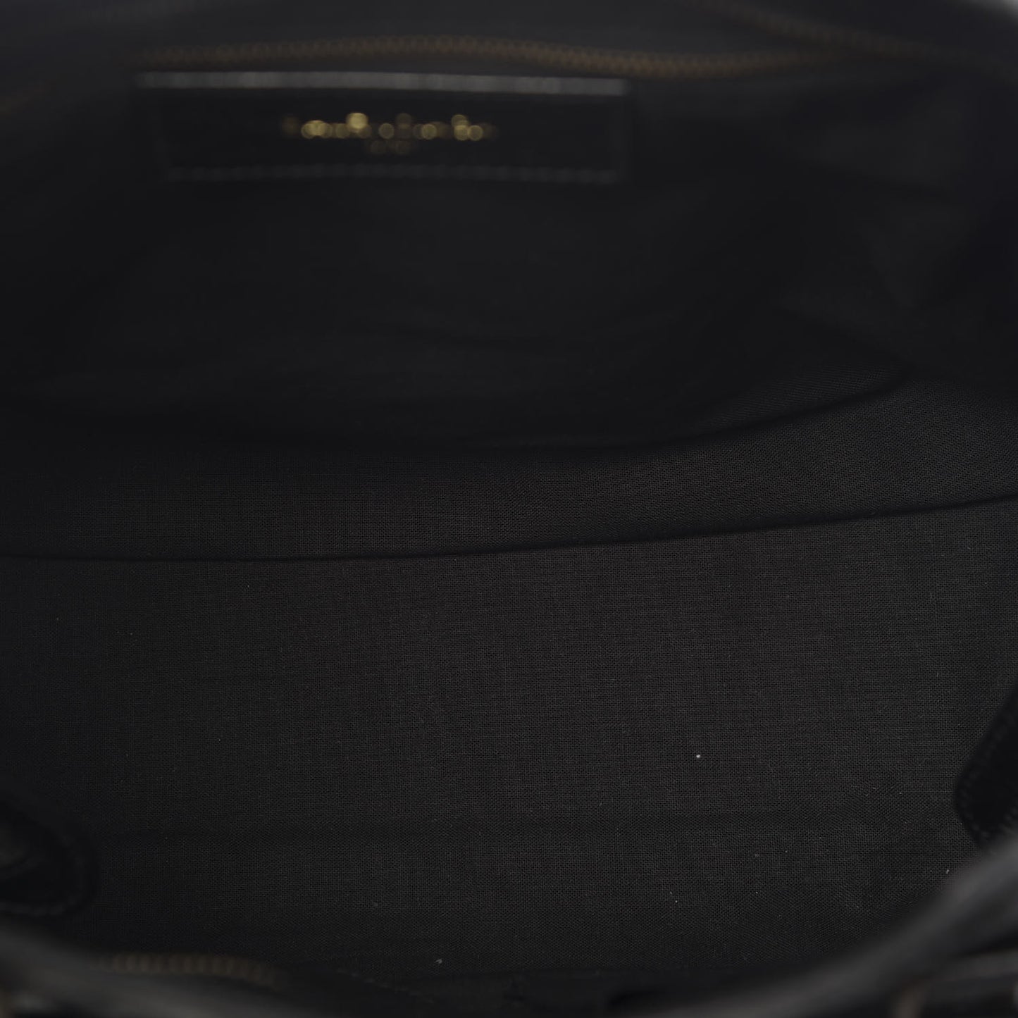 Agneau Classic Hardware City Logo Strap Black White
