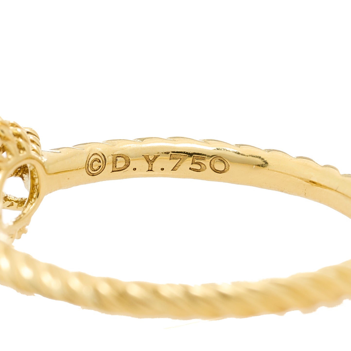 18K Yellow Gold Diamond 2mm Starburst Ring 54 7