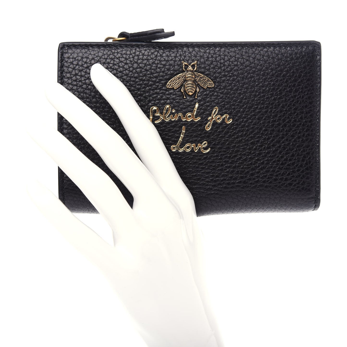 Calfskin Cellarius Blind For Bi-Fold Wallet Black
