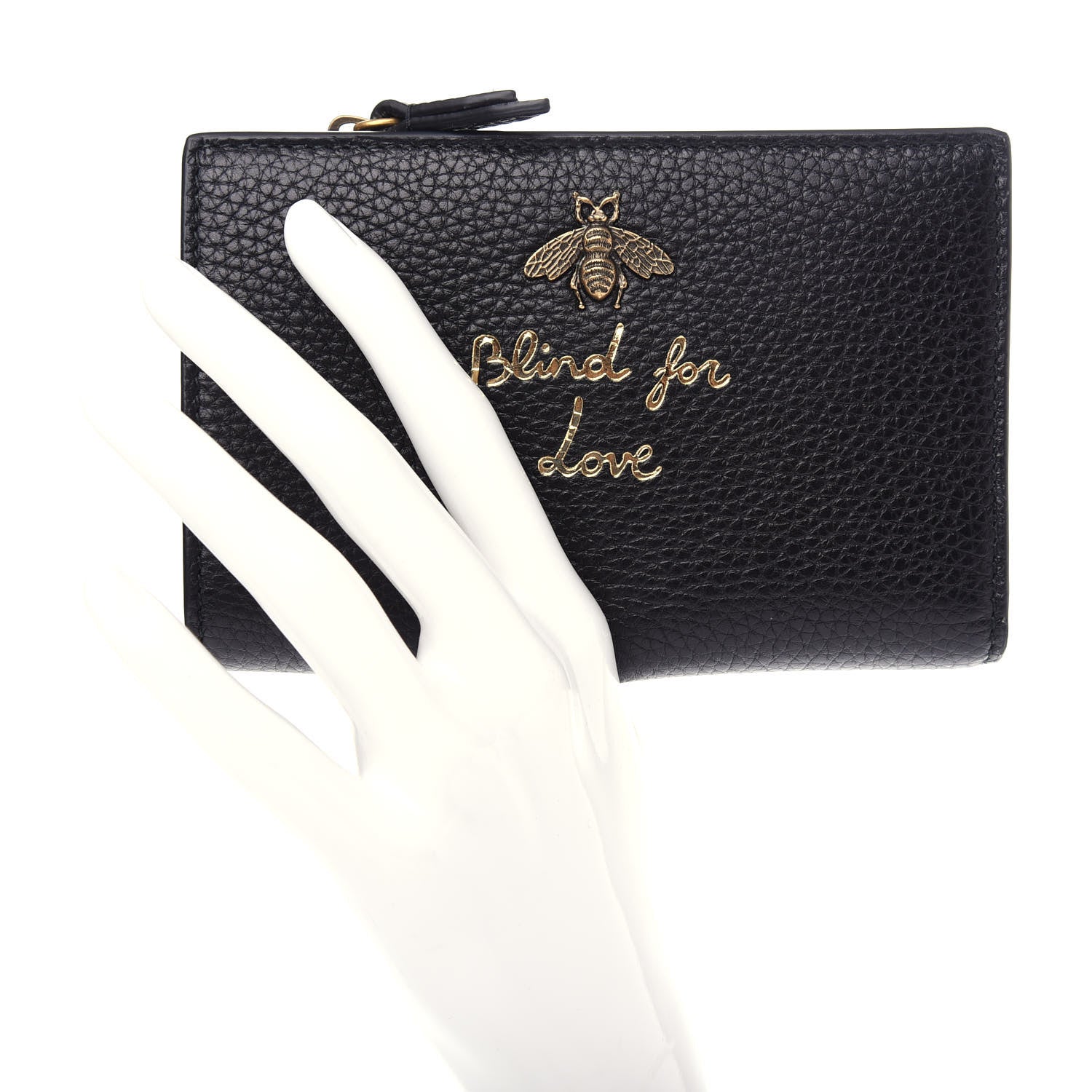 Gucci Calfskin Cellarius Blind For Bi-Fold Wallet Black 2 of 7