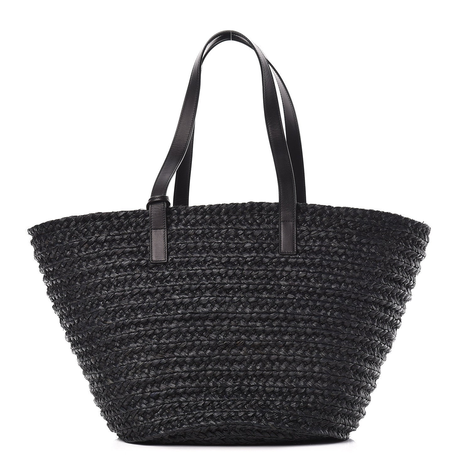 Saint Laurent Raffia Medium Panier Bag Black 1 of 13