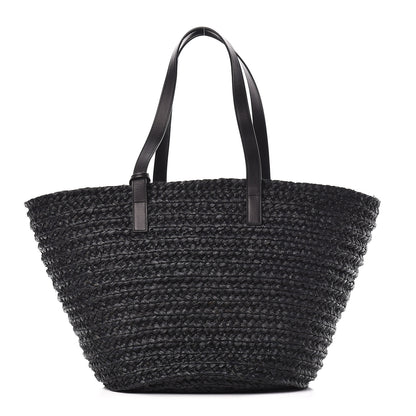 Saint Laurent Raffia Medium Panier Bag Black 1 of 13