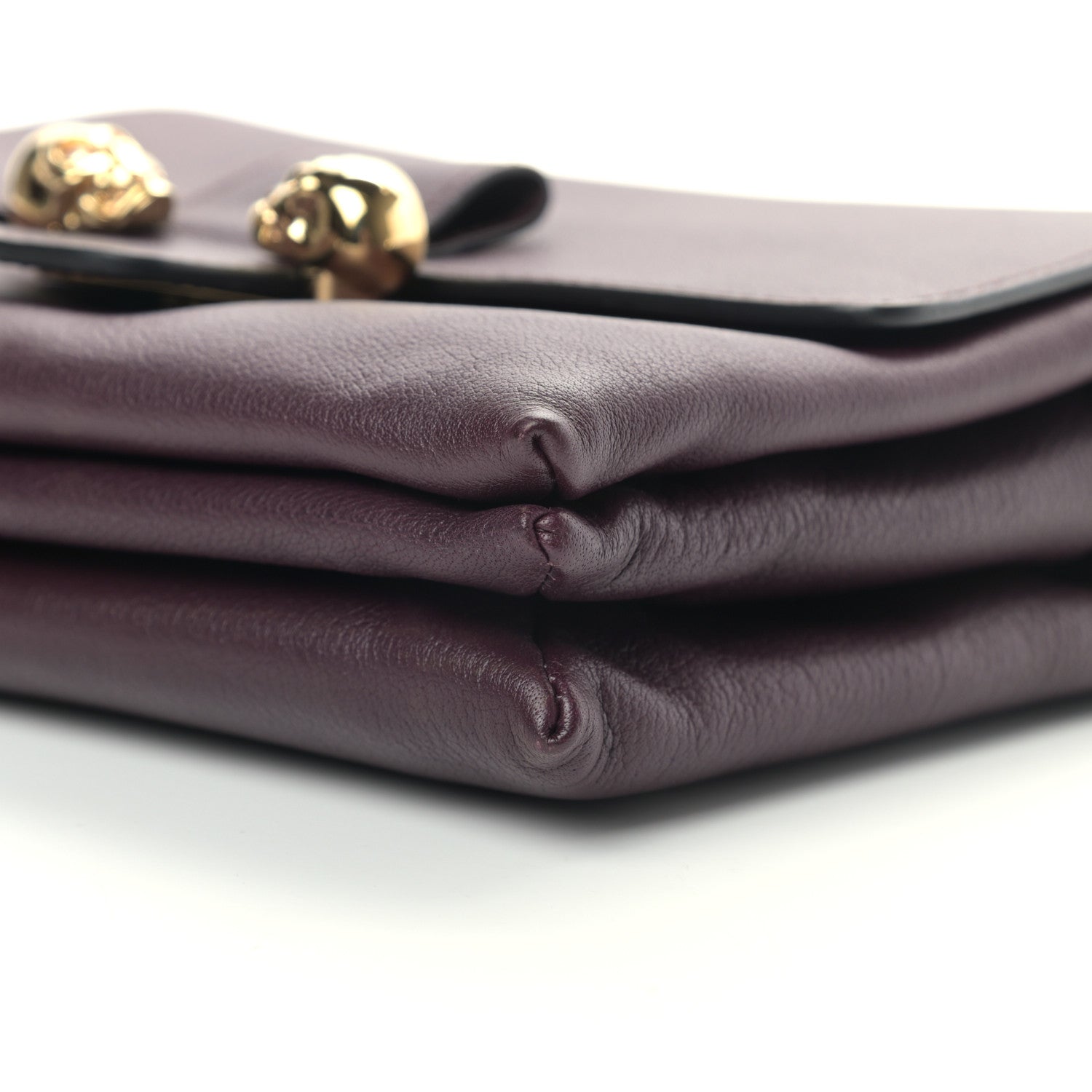 Alexander McQueen Calfskin Small Twin Skull Chain Crossbody Purple 9 of 9