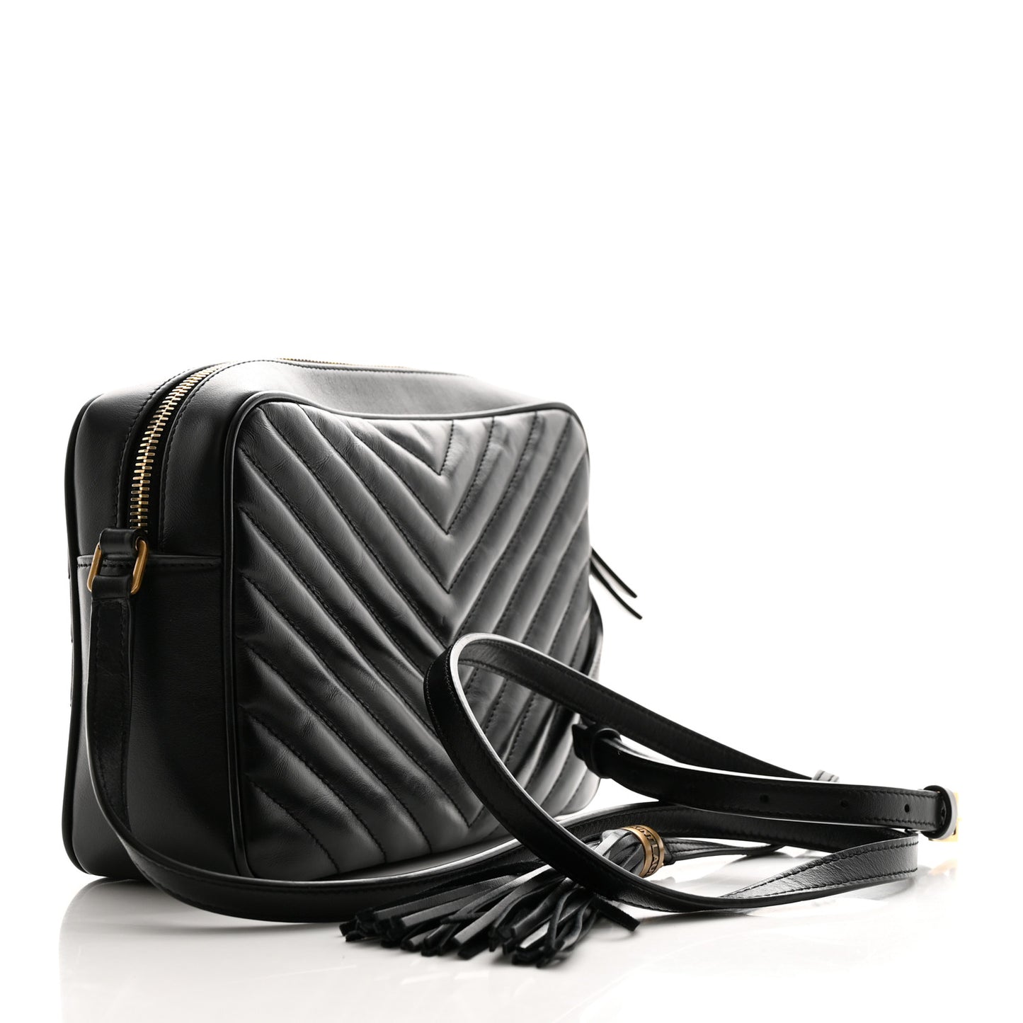 Calfskin Matelasse Monogram Lou Camera Bag Black