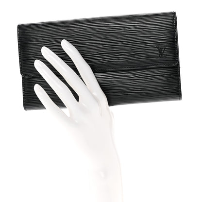 Louis Vuitton Epi Porte Tresor International Wallet Black 2 of 7