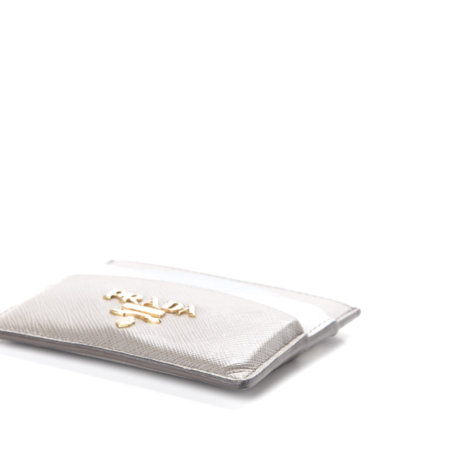 Prada Saffiano Metal Card Case Argilla 6 of 9