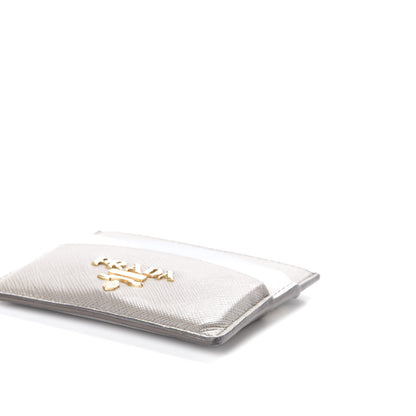 Prada Saffiano Metal Card Case Argilla 6 of 9