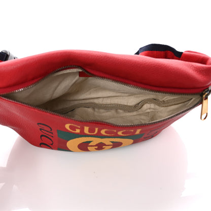 Gucci Grained Calfskin Logo Belt Bag Hibiscus Red 5 of 9
