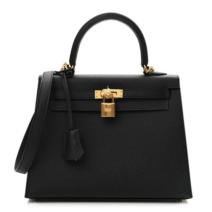 Hermes Epsom Kelly Sellier 25 Black 1 of 12
