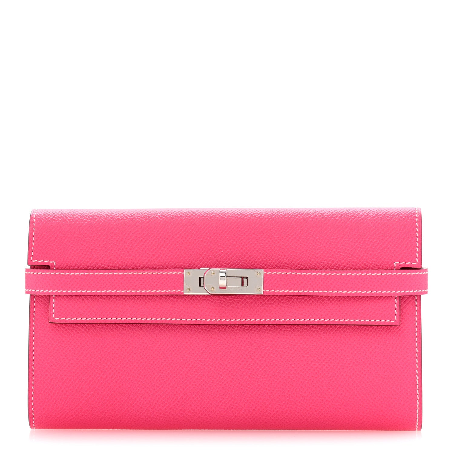Hermes Epsom Kelly Longue Wallet Rose Tyrien 1 of 10