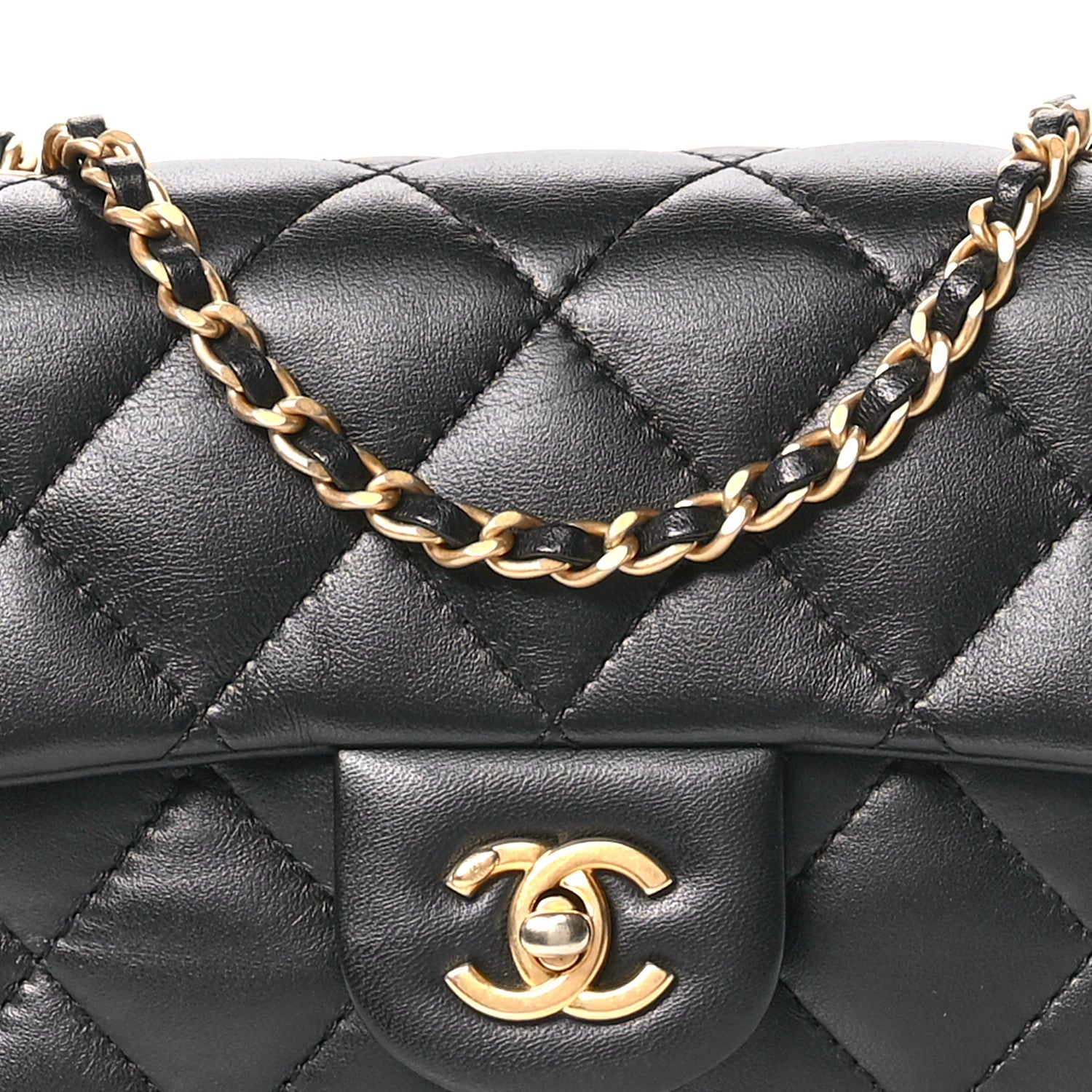 Chanel Lambskin Quilted Mini Heart Charms Flap Black 8 of 10