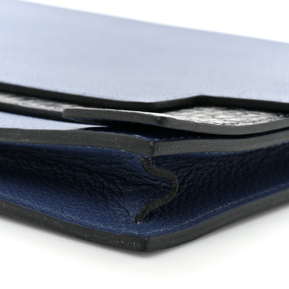 Hermes Evercolor Matte Alligator Multiplis Clutch Bleu Brighton Bleu Marine 7 of 13