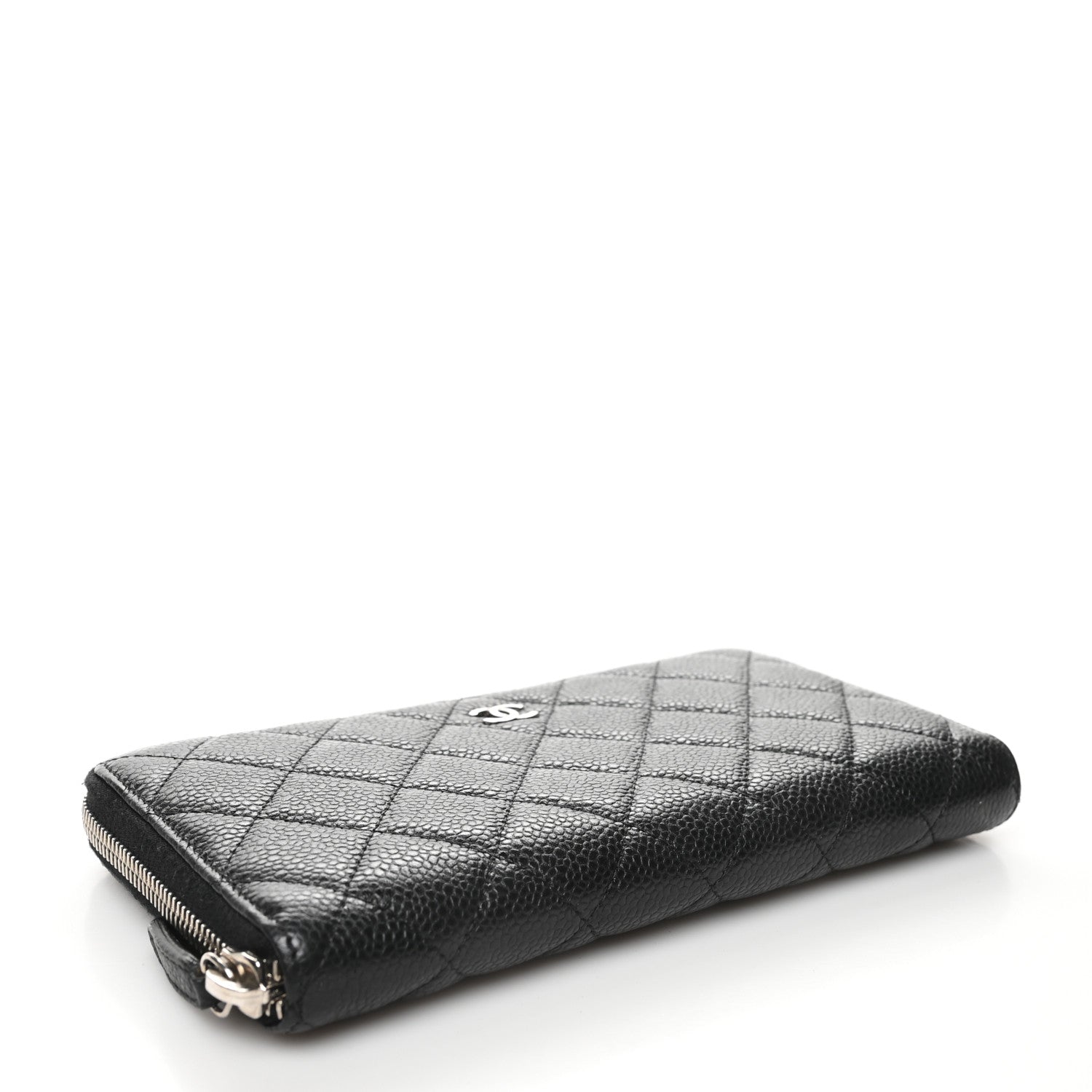 Chanel Caviar Quilted Large Gusset Zip Around Wallet Black 4 of 11