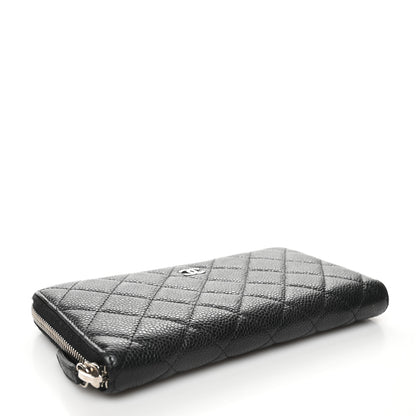 Chanel Caviar Quilted Large Gusset Zip Around Wallet Black 4 of 11