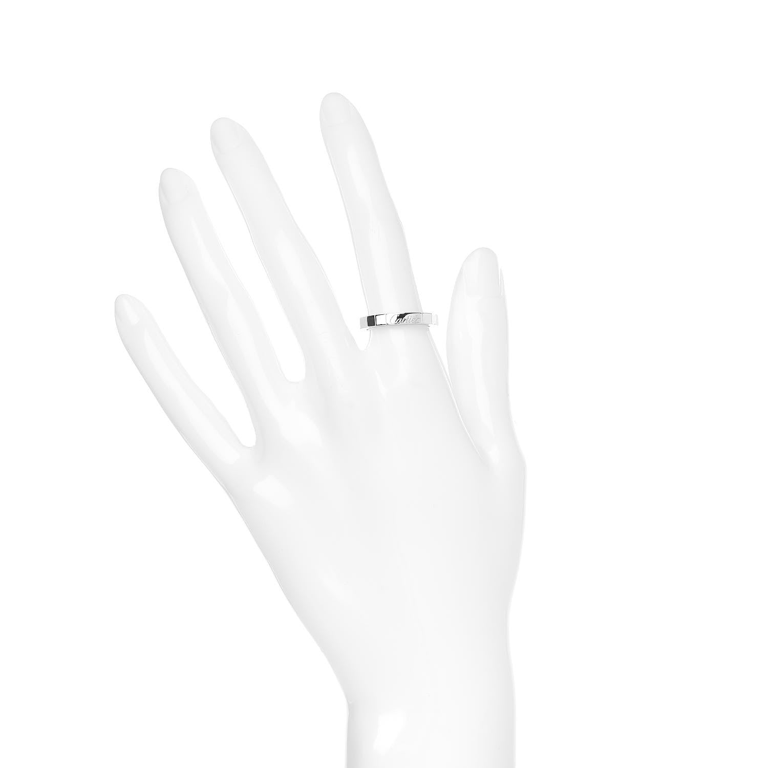 Cartier 18K White Gold Lanieres Ring 52 6 2 of 4