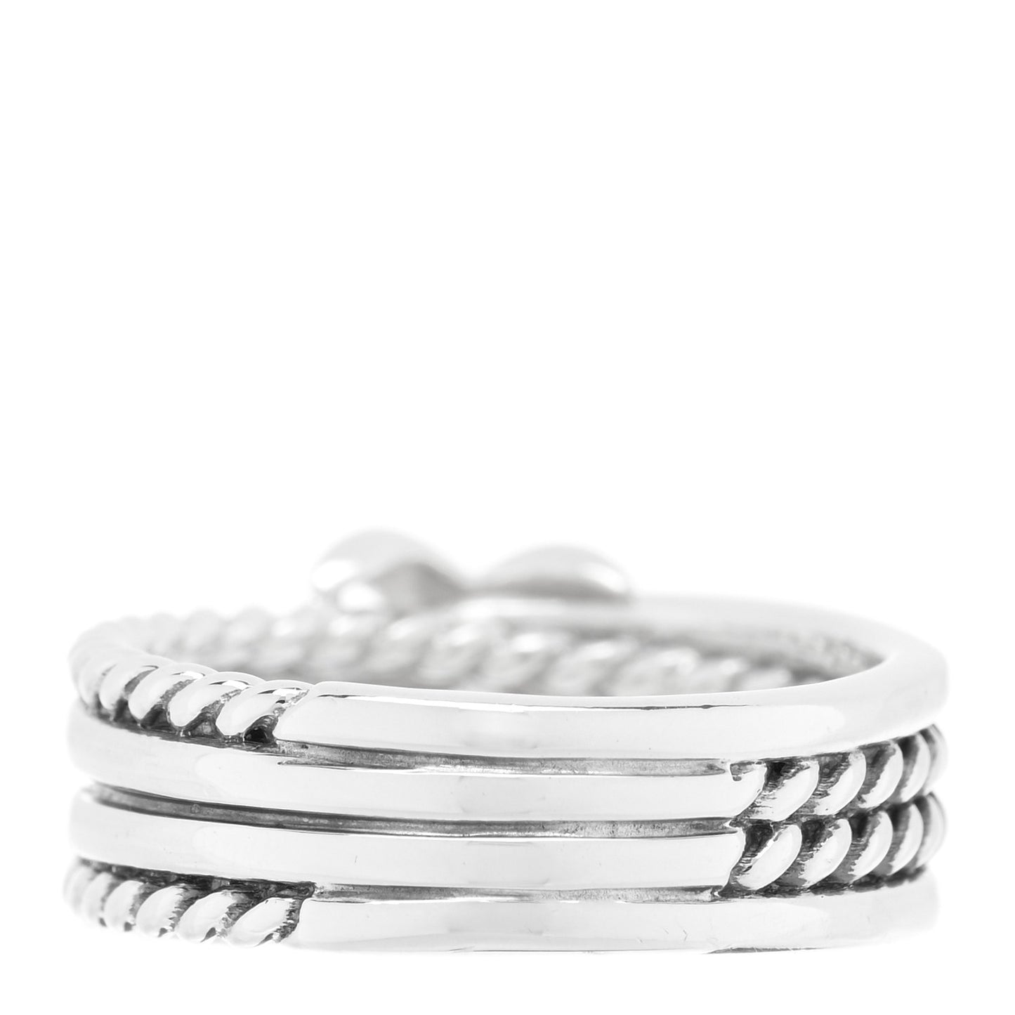 Sterling Silver Diamond X Crossover Ring 50 5.5