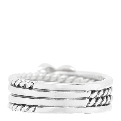 David Yurman Sterling Silver Diamond X Crossover Ring 50 5.5 3 of 4