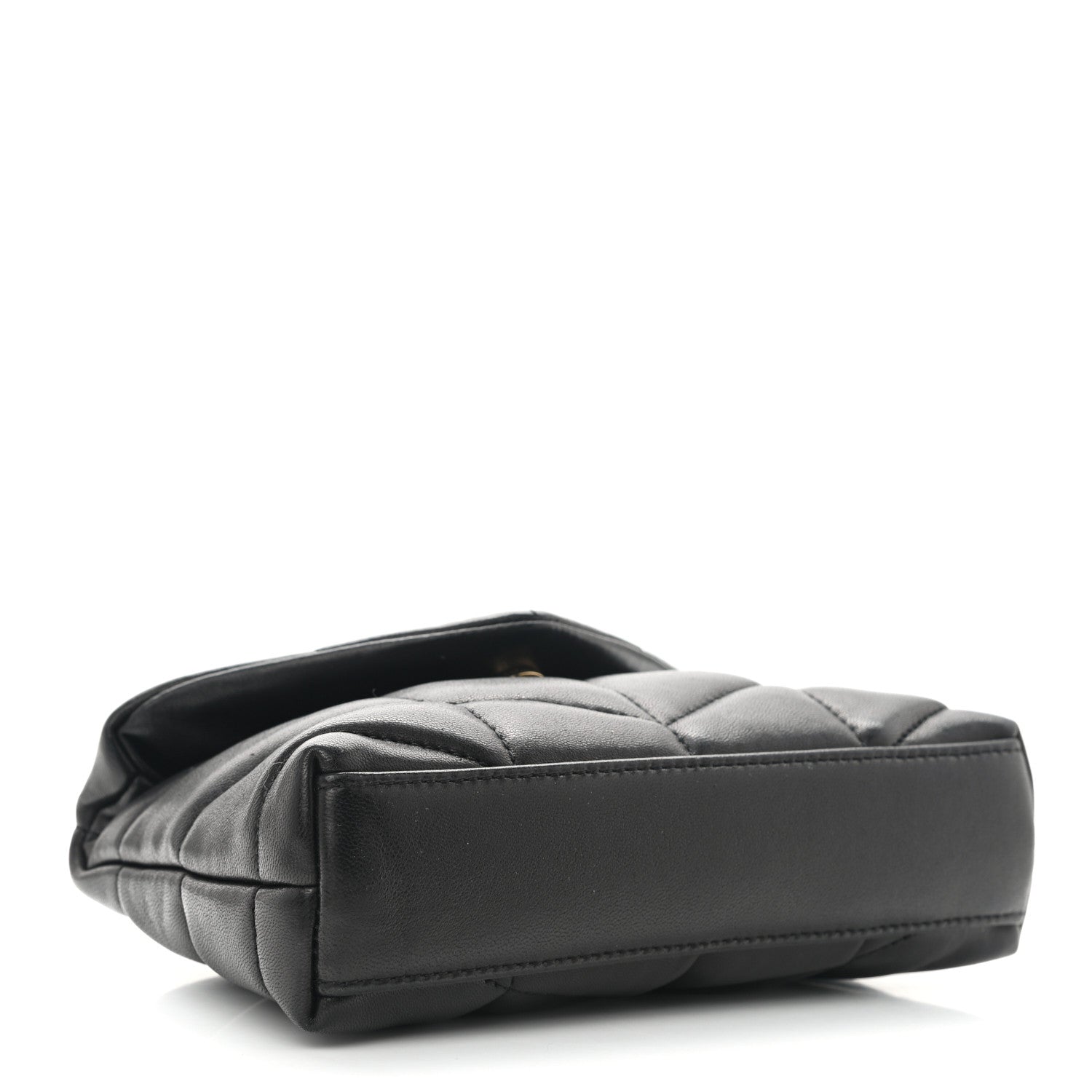 Saint Laurent Lambskin Monogram Loulou Puffer Pouch Clutch Black 5 of 8